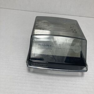 Vintage Rolodex S-310c 6" Petite Mini Address Card File Tinted Lid Blank Cards
